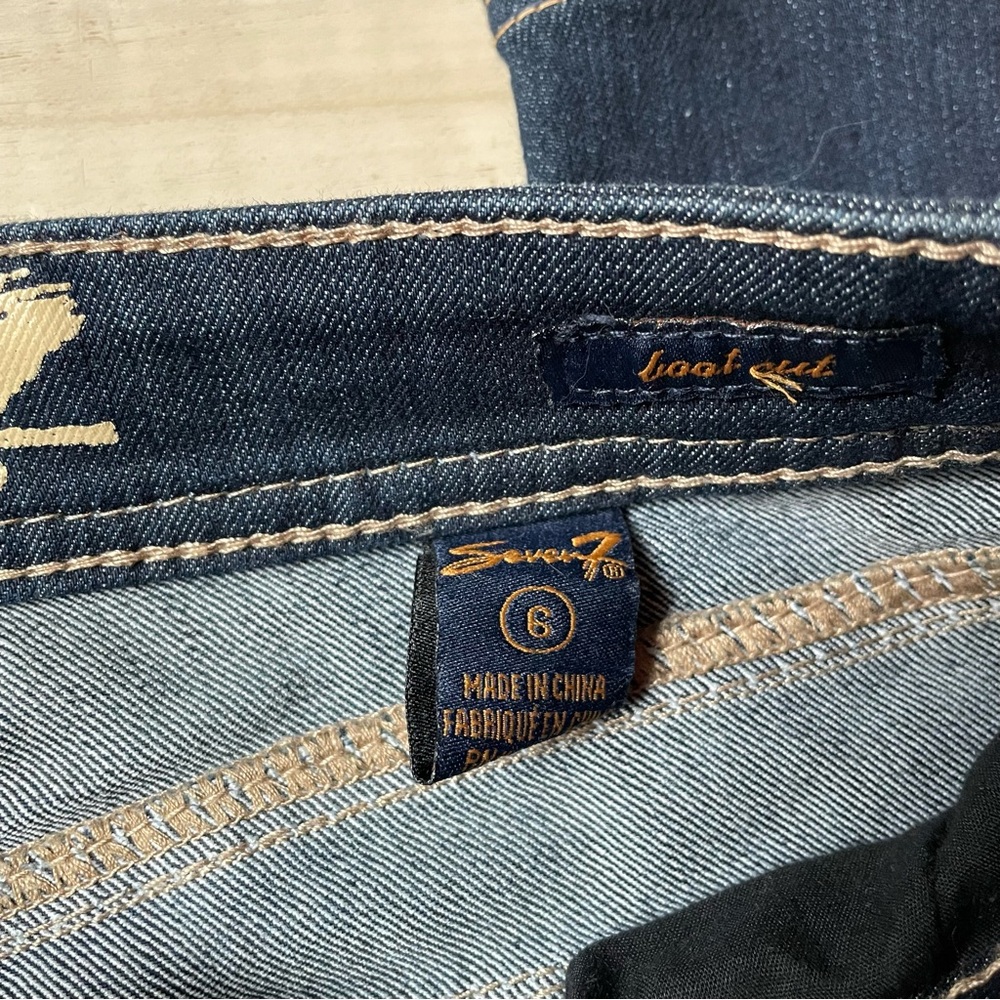 Seven7 Women's Dark Blue Straight Leg Jeans - Picture 3 of 10